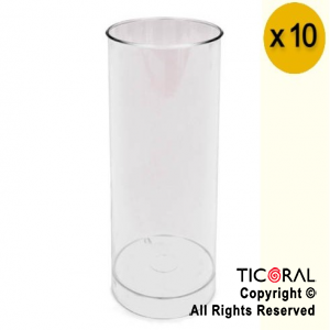 VASO TUBO CRISTAL x 10